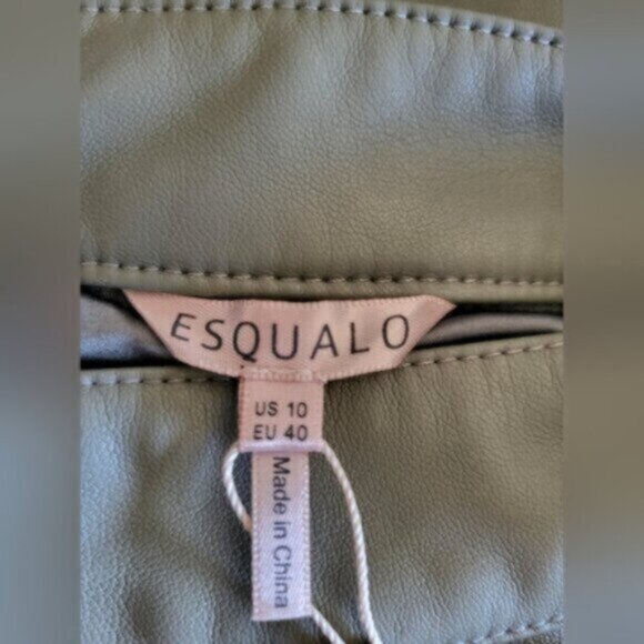 ESQUALO Faux Leather Pencil Skirt Sz 10 NWT - Picture 11 of 12